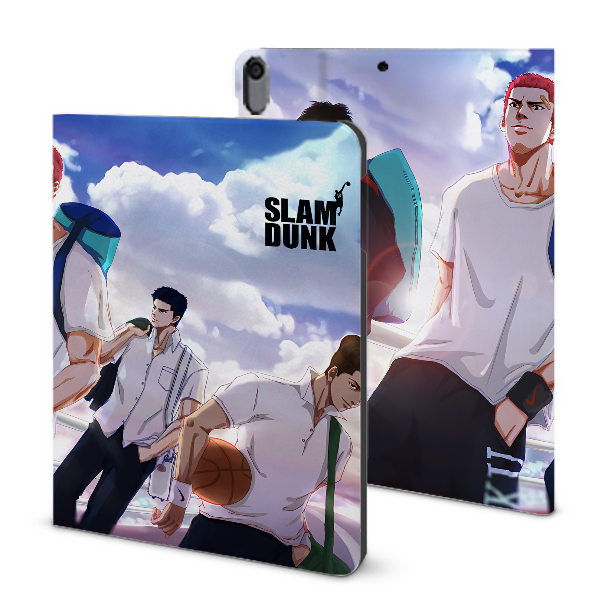（画像用） SLAM DUNK／スラムダンク IPad ケース ブック型 PUレザー TPU 耐衝撃 軽量 薄型 ペン収納なし 全面保護 IPad 各モデル対応